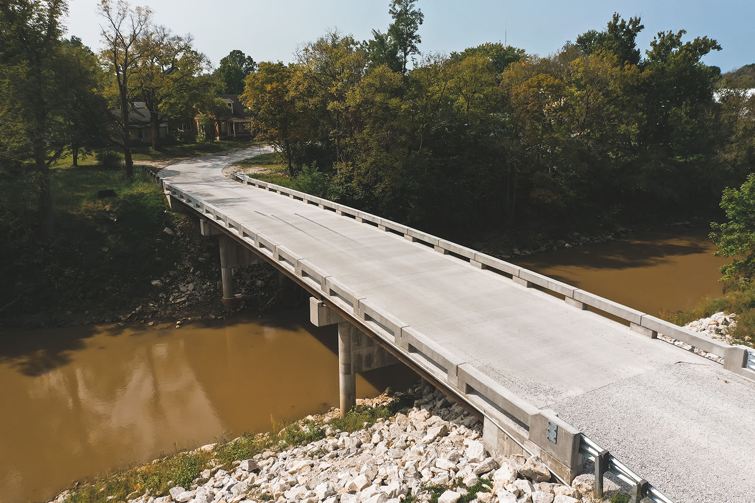 Monroe County Bridge over the river