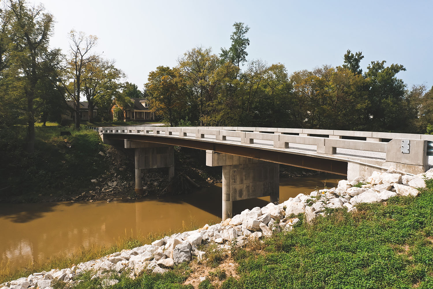 Monroe County Bridge over the river